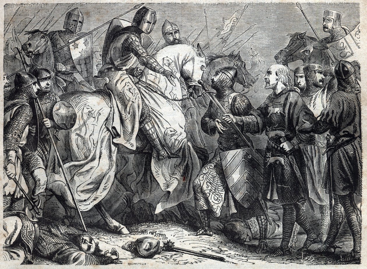 Kral Alfonso V the Magnanimous (v. 1396-1458), Aragon kralı, Napoli krallığını fethediyor. Maurice Lachatre