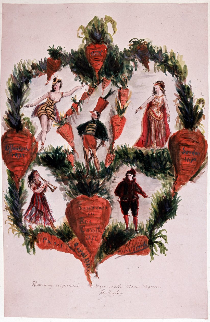 Kral Havuç, Offenbach Operetta - İncil. Operadaki belge by French School