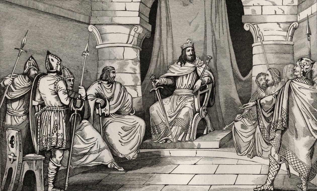King Charibert (521-67) in Council with Magistrates, from 