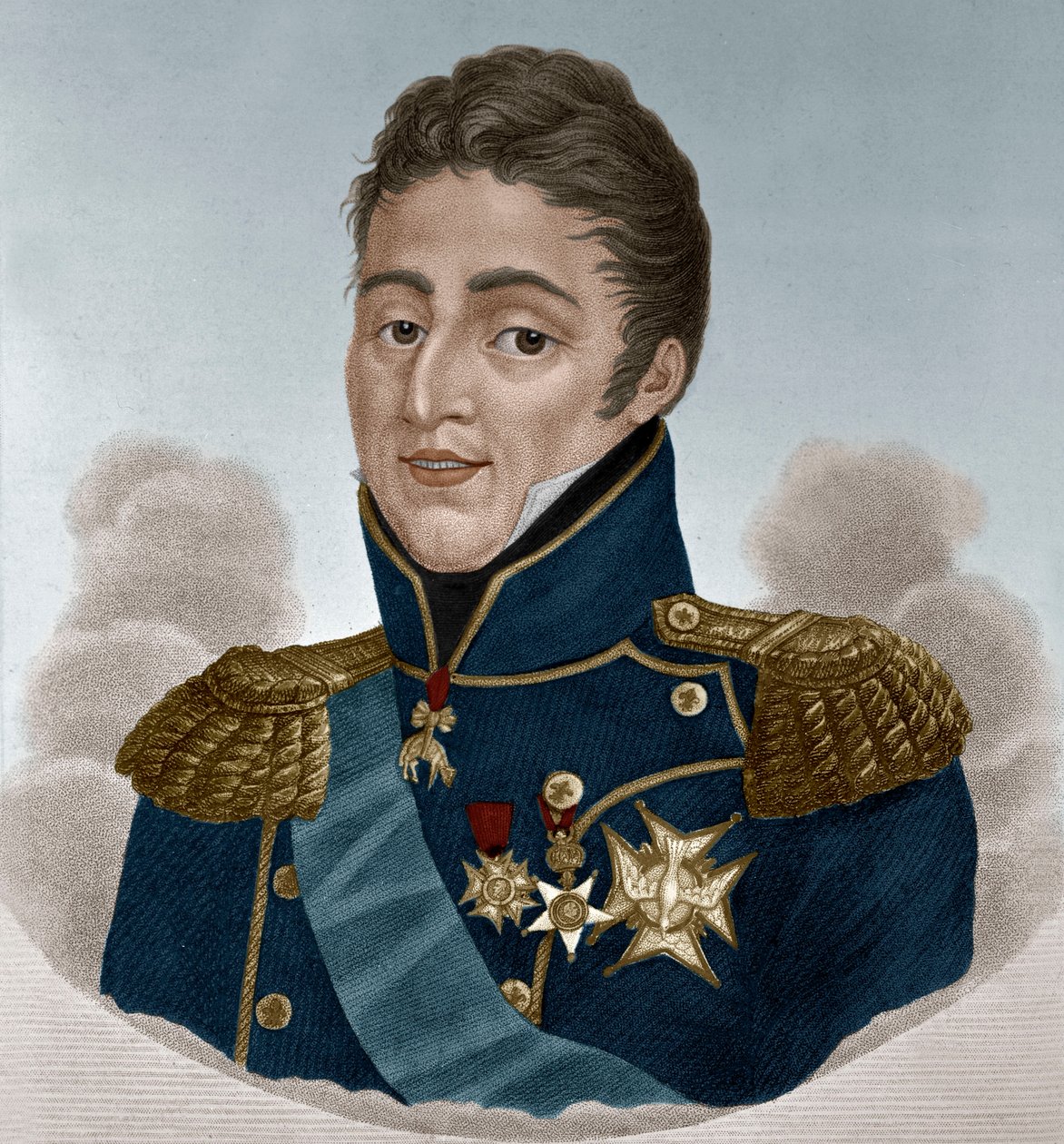 Fransa Kralı X. Charles (renkli gravür) by French School