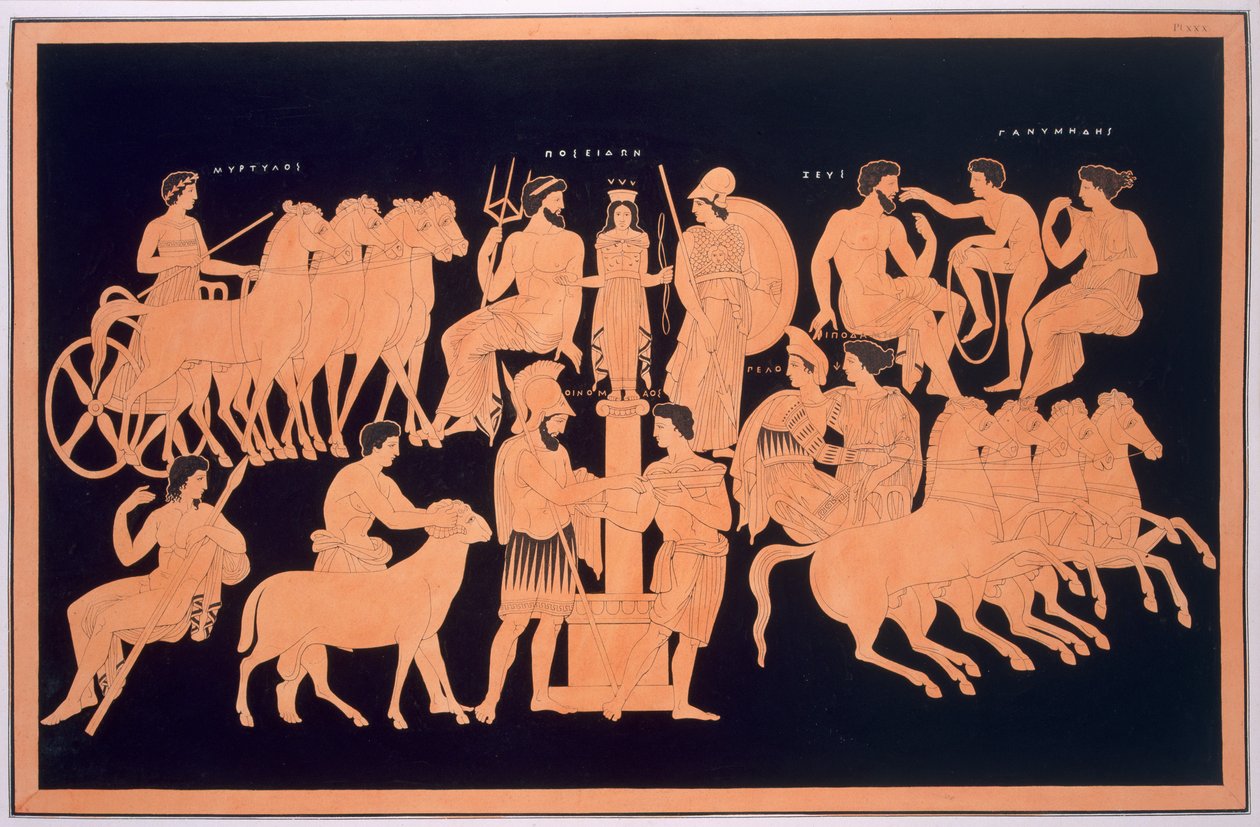 Kral Oenomaus, Hippodamia ve Olympian tanrıları, 1808-10