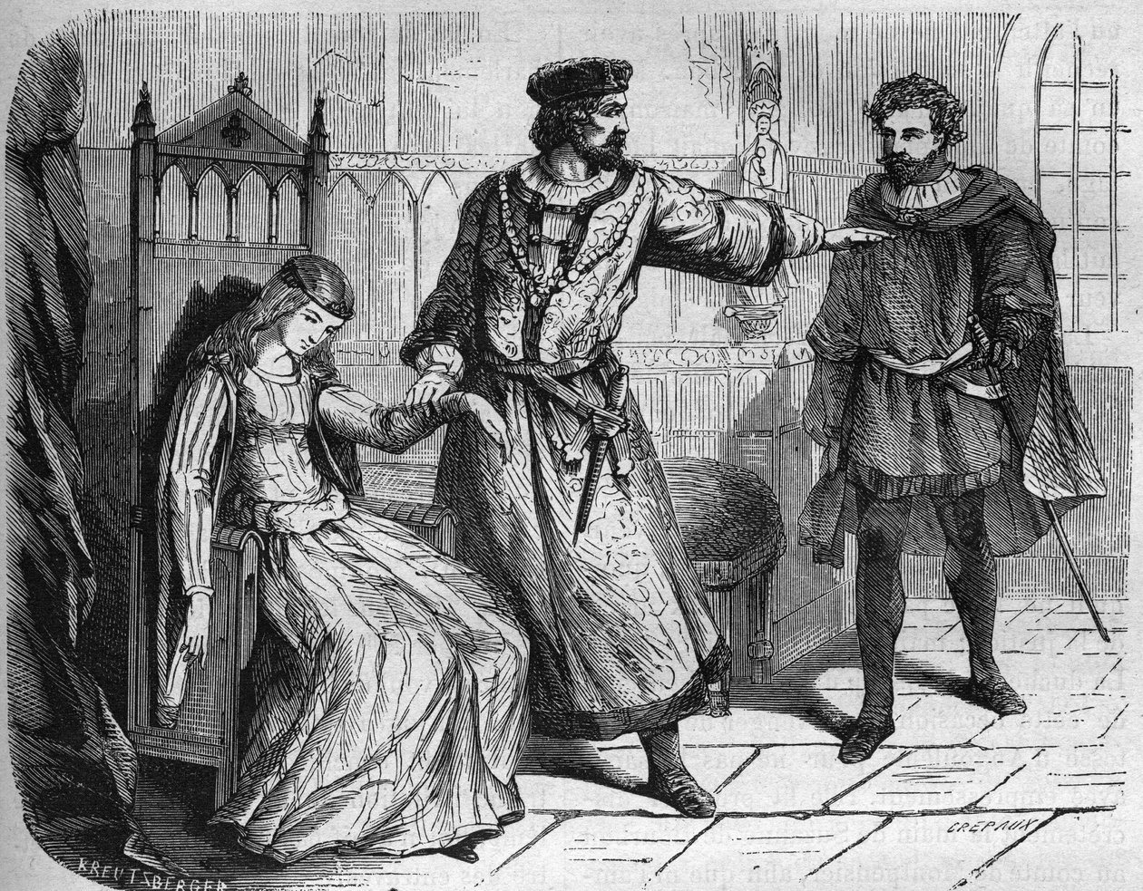 Fransa Kralı VI. Philip (Philippe de Valois) (1293 - 1350) ve eşi Navarre