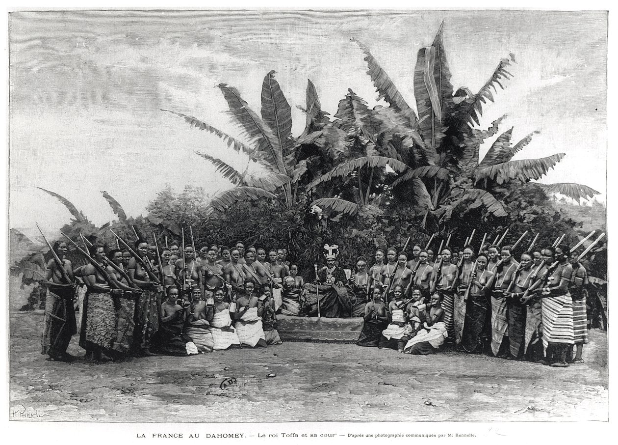 Kral Toffa (r.1874-1908) ve Sarayı, Dahomey, 1892 by French School
