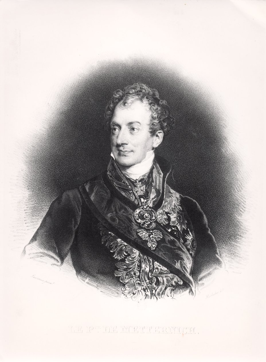 Klemens Wenzel Nepomuk Lothar (1773-1859) Metternich-Winneburg Prensi, 1815 dolayları by French School