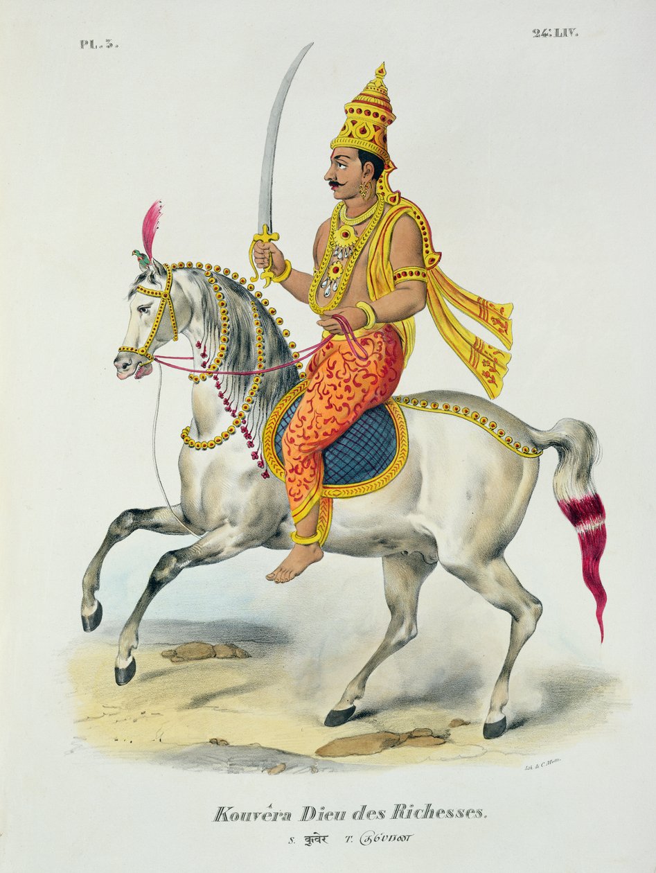 C. de Motte (1785-1836) tarafından oyulmuş Zenginlik tanrısı Kubera by French School