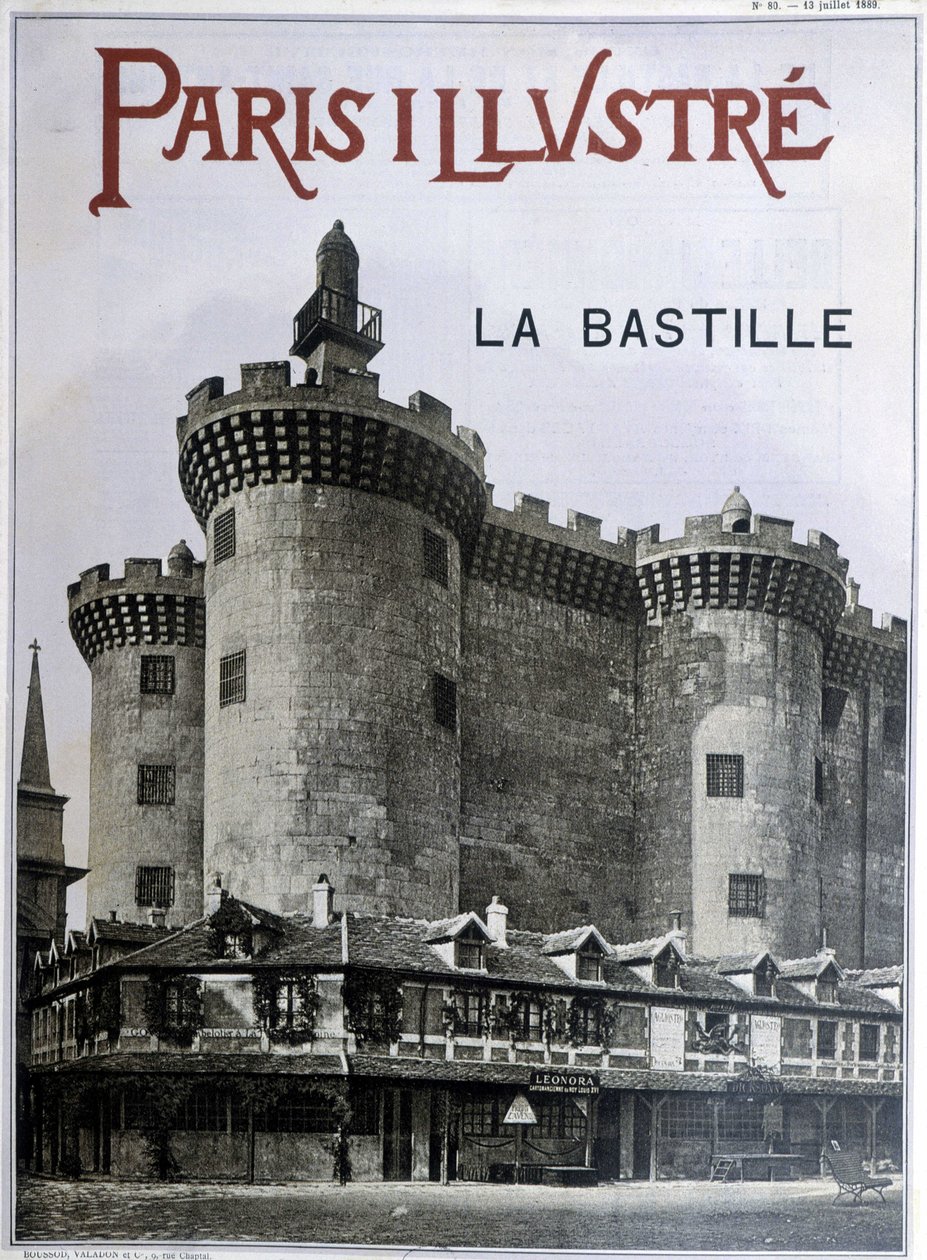 La Bastille. 13 Temmuz 1889 tarihli “Paris şanlı” gazetesinin kapağı. by French School
