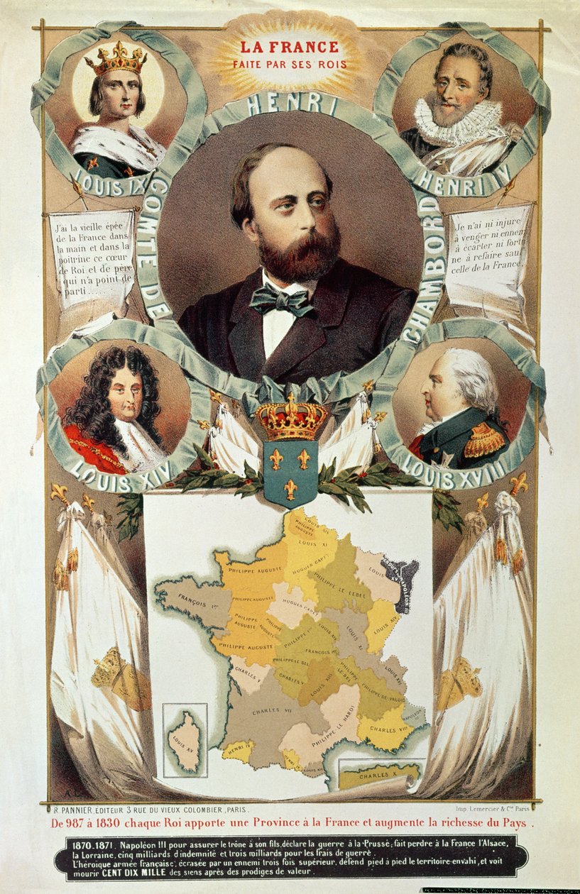 Fransa Kralları tarafından yapılmıştır, Henri Charles Ferdinand Marie Dieudonne (1820-83) Kont de Chambord, 1870