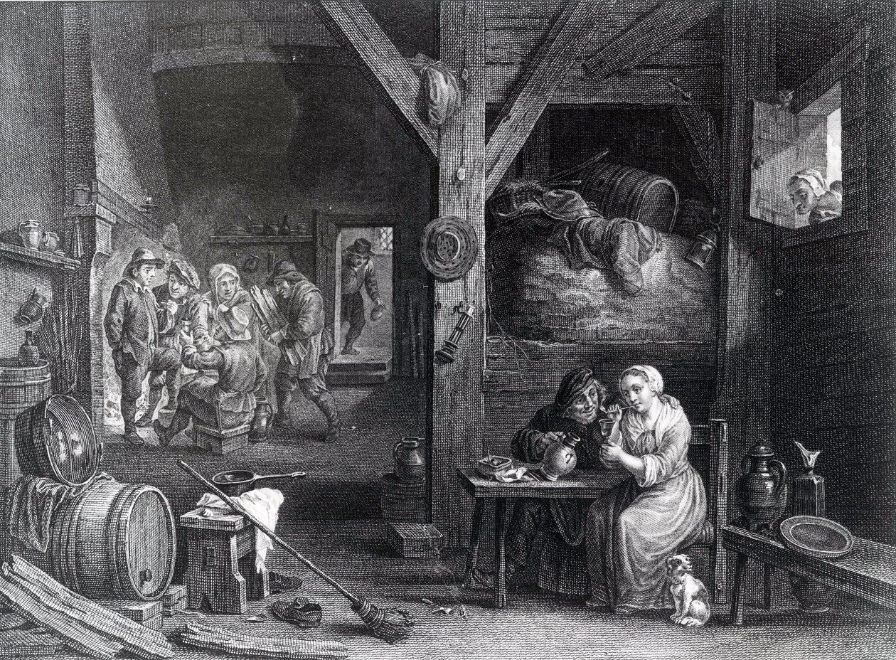 La Fumeuse, Jean Baptiste Patas tarafından David Teniers the Younger
