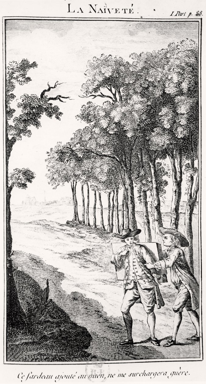 La Naivete (gravür) by French School