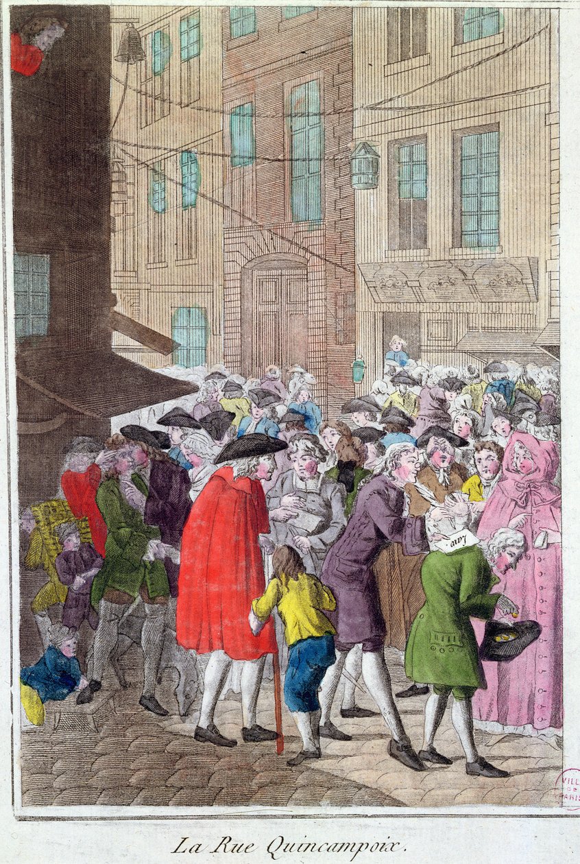La Rue Quincampoix, Hukuk Meselesi, c.1797 by French School