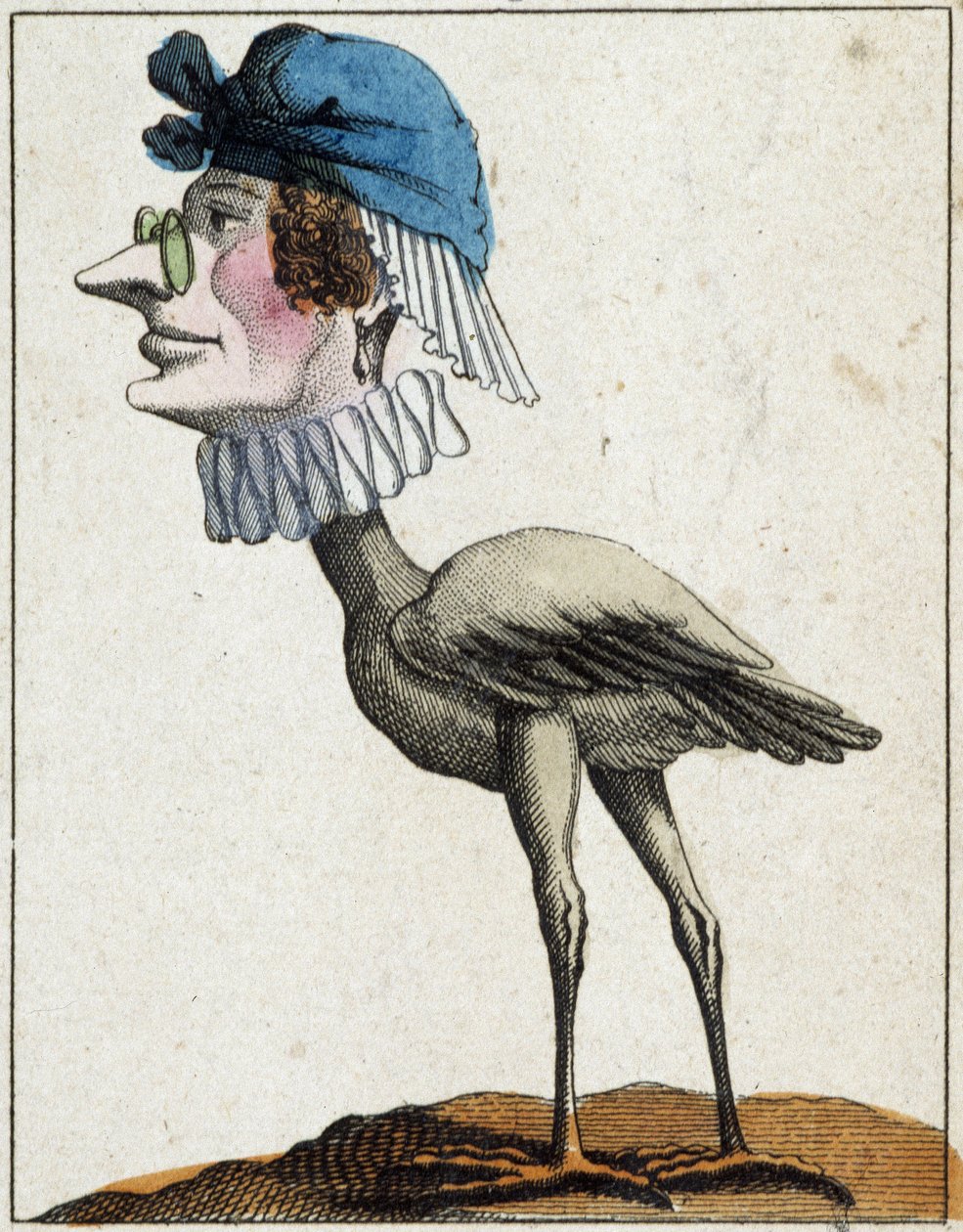 Karikatürde La Stork, “uçucu karakter” karakterinin incelenmesi sd. 19, popüler görüntüler. by French School