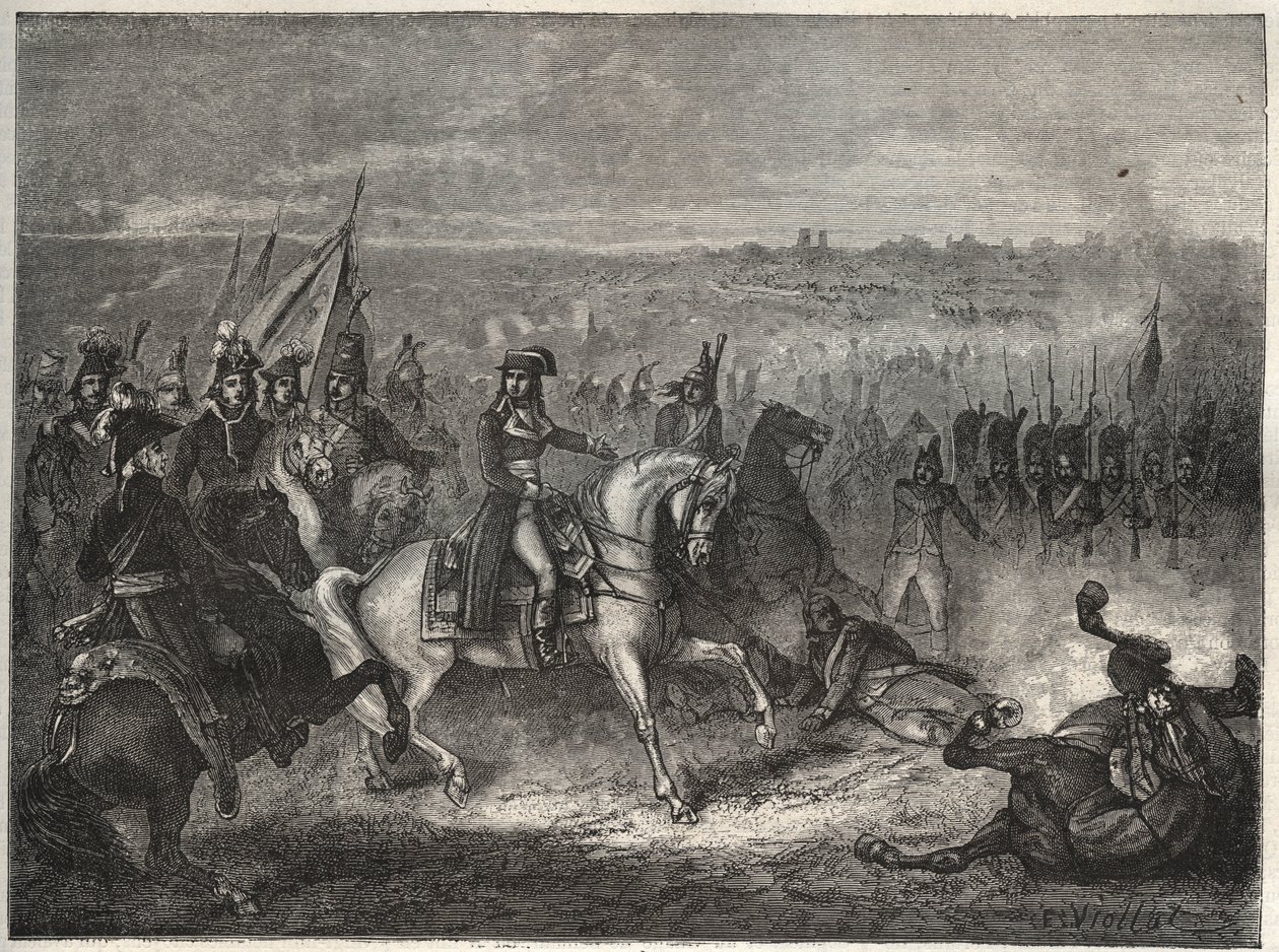 La battle de Lonato - LONATO'DA NAPOLEON - CASTIGLIONE'nin ikinci savaşı olarak da adlandırılır: İtalya seferinde Napolyon, Wurmser komutasındaki Avusturyalıları yenerek onları Mantova'ya çekilmeye zorlar. 3 Ağustos 1796 - Maurice La Char'ı by French School
