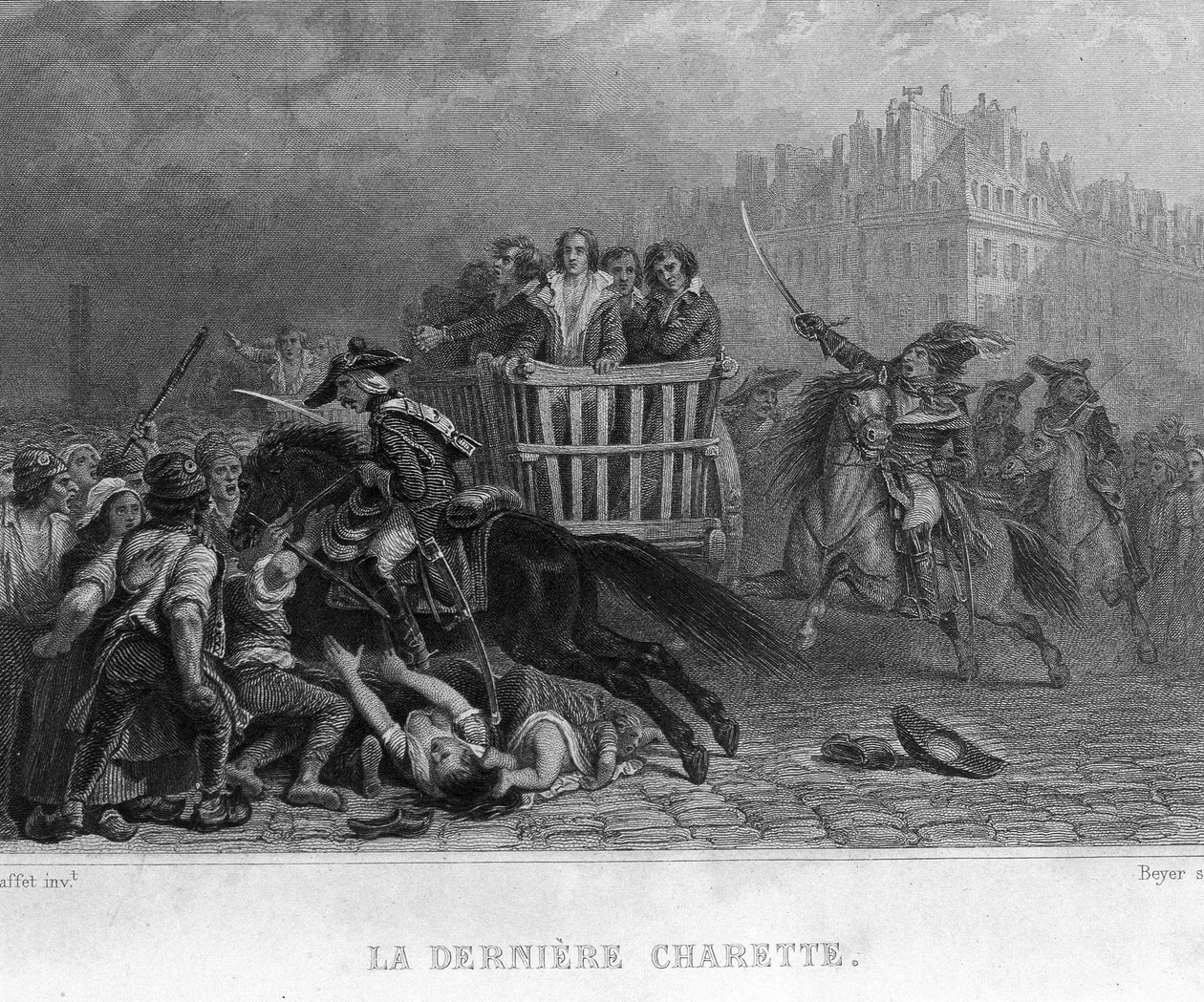 La son charrette - Thiers tarafından "" Revolution francaise"de. 19. yüzyıl by French School