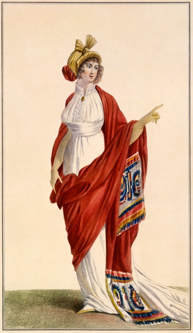 Grek Stil Bayan Abiye Elbise, 1789 by French School