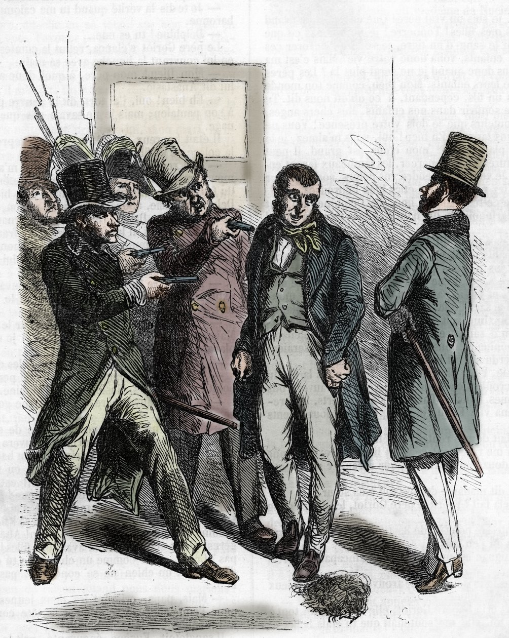 Vautrin'in (Jacques Collin) 'Le pere goriot'ta tutuklanması by French School