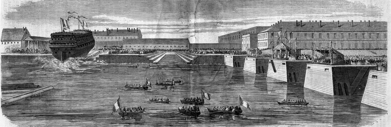 Geminin lansmanı, “Nantes Şehri” olmak üzere üç köprüye sahiptir. Cherbourg, Manche (50) by French School