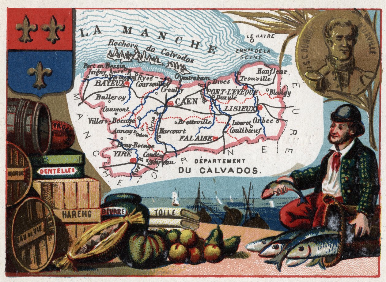 Le Calvados (14) Basse Normandiya (Aşağı Normandiya), Fransa. Jules Sebastien Cesar Dumont d