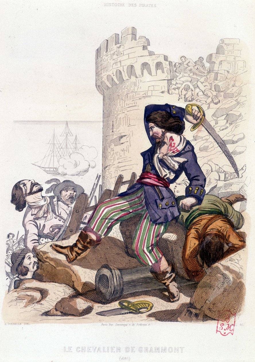 Le Chevalier de Grammont 1686, P. Christian, Paris, D. Cavaillés ed. Cilt 2 1847 by French School