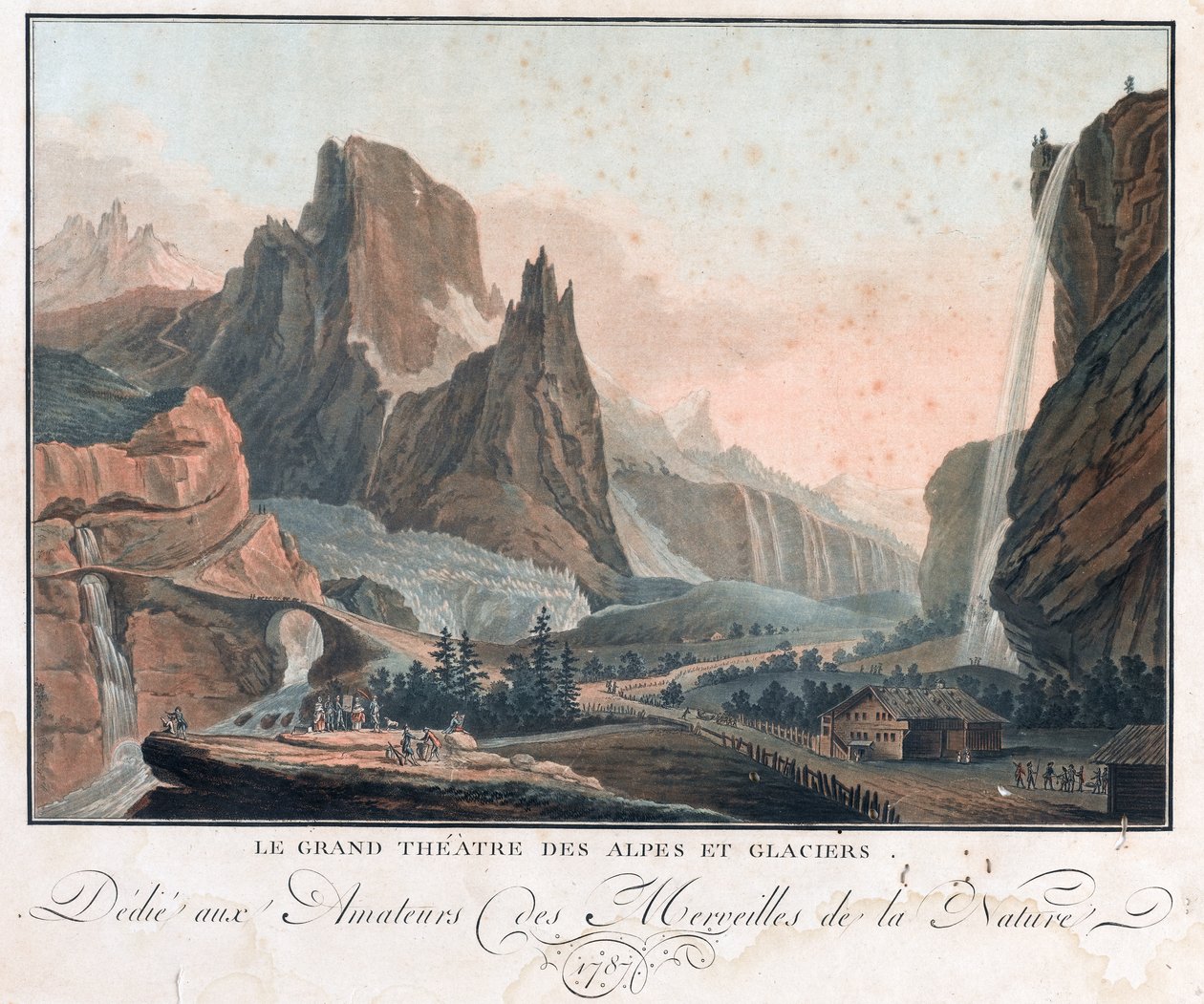 Le Grand Theatre des Alpes et Glaciers,
1787 (Gravür ve akuatint) by French School
