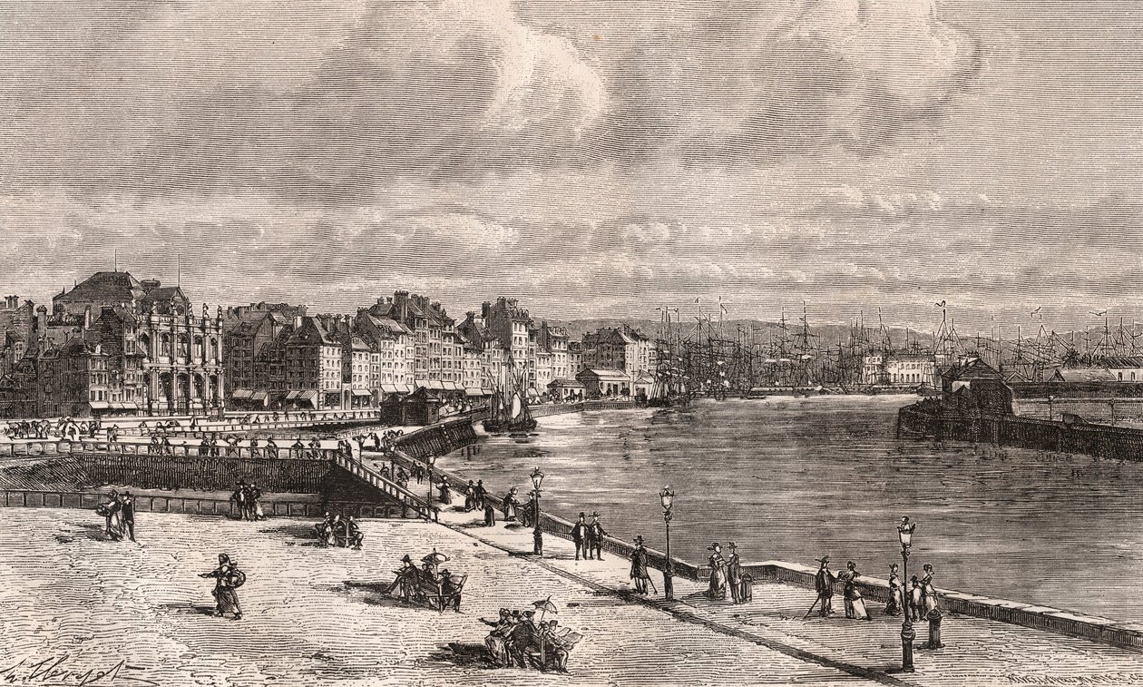 Le Havre - Normandie - V.A. Malt-Kahverengi. 1884 by French School