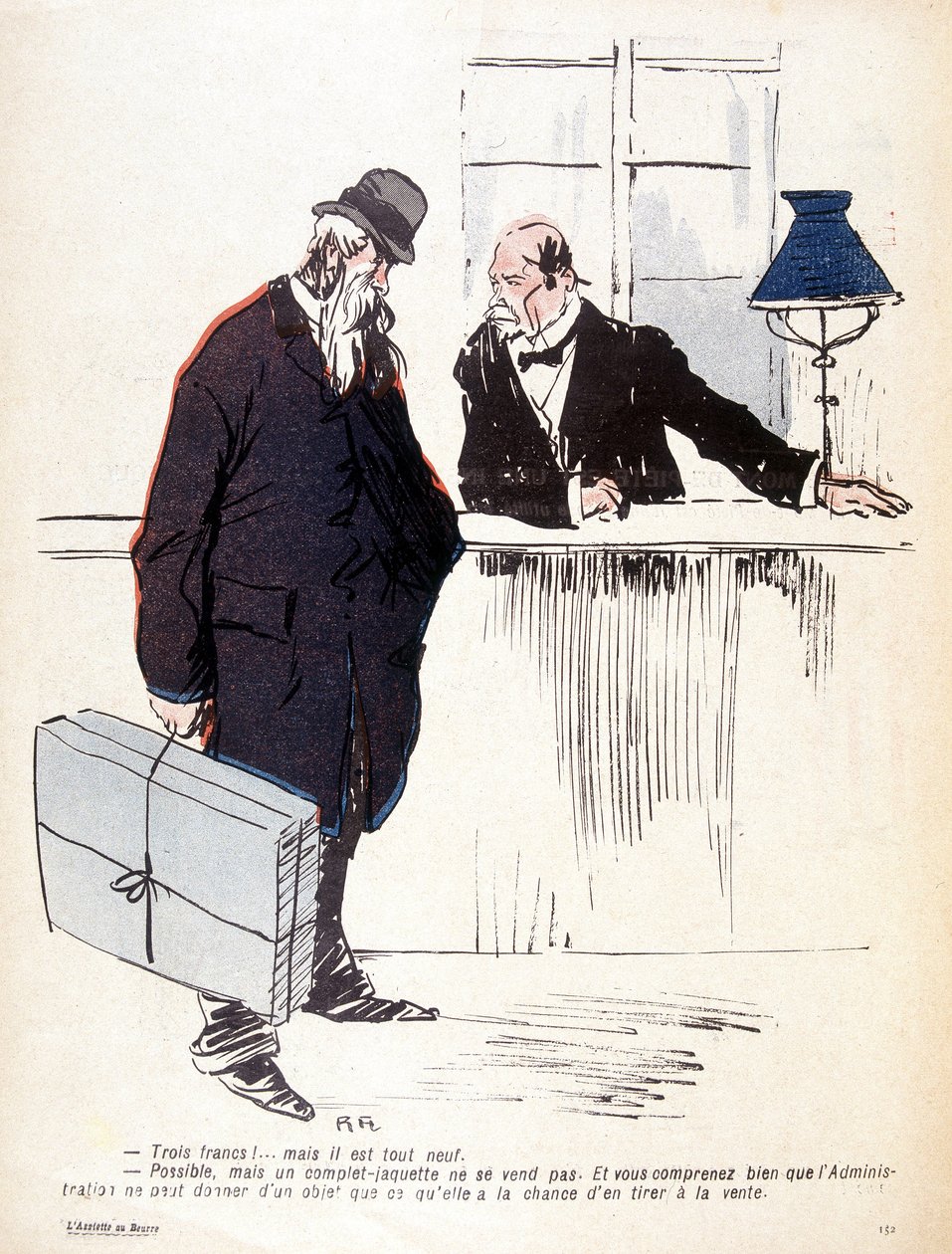 Mont-de-Piété - 06/03/1905 tarihli “Tereyağı tabağı”nda by French School