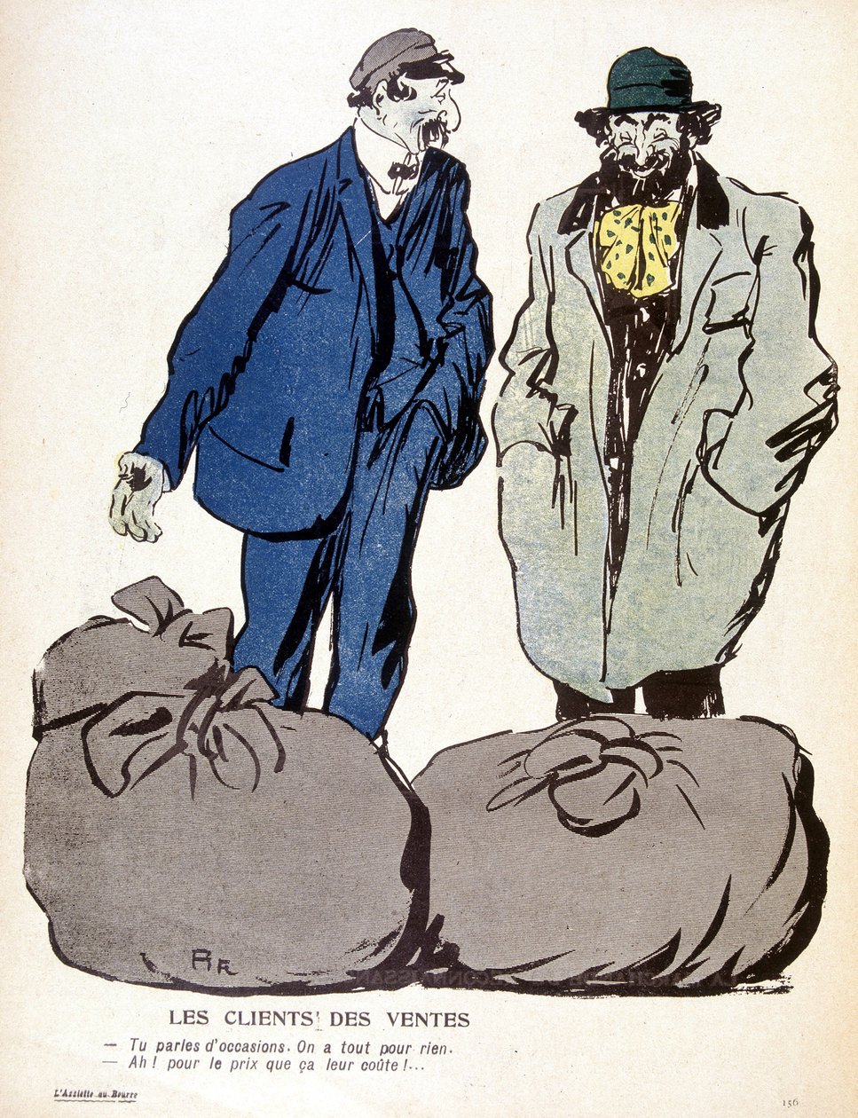 Le Mont-de-Piété: müşteriler, satışlar - 03.06.1905 tarihli “Tereyağlı tabak”ta by French School