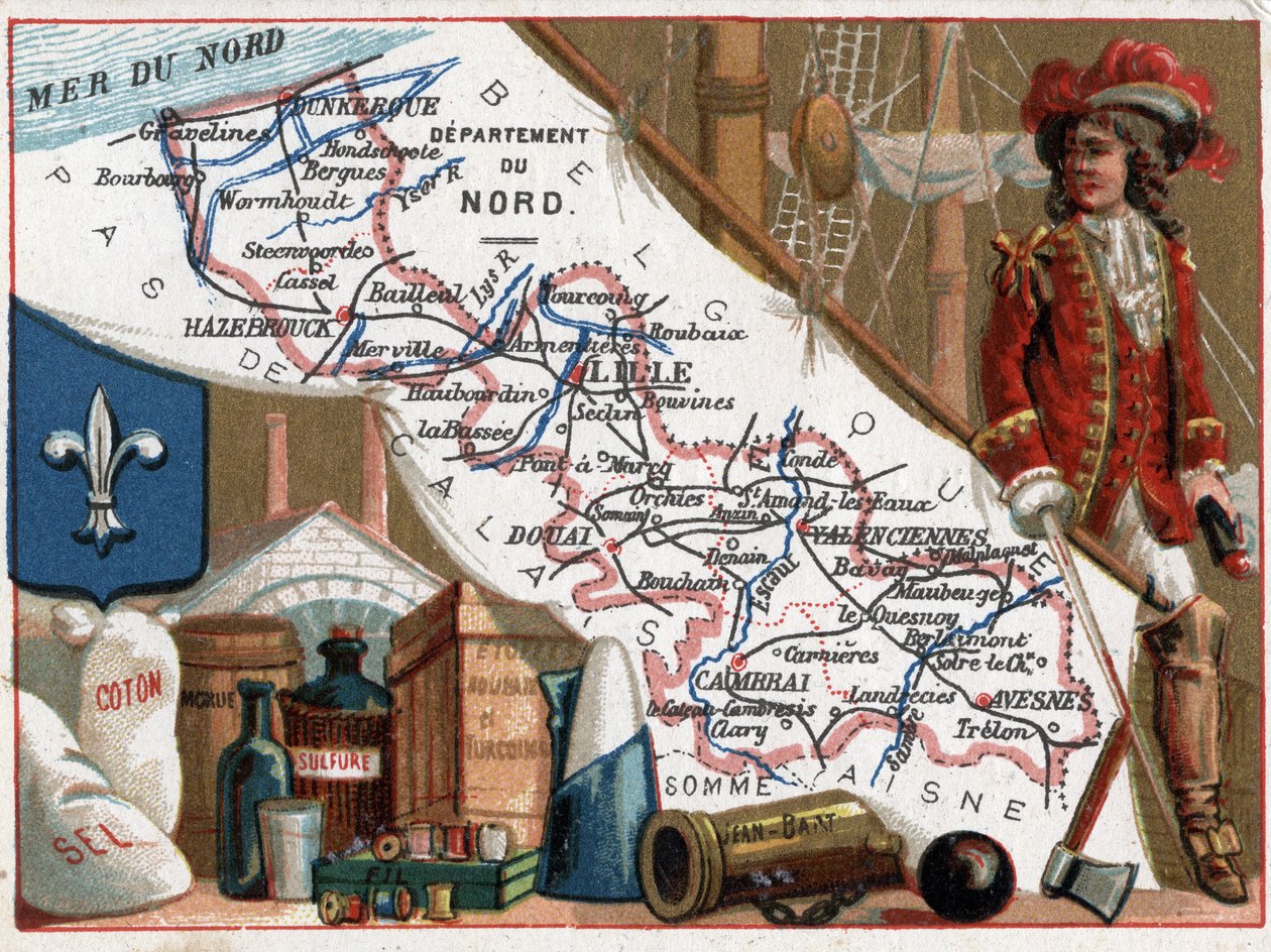 Le Nord (59), Nord Pas De Calais (Nord-Pas de Calais), Fransa. Jean Bart