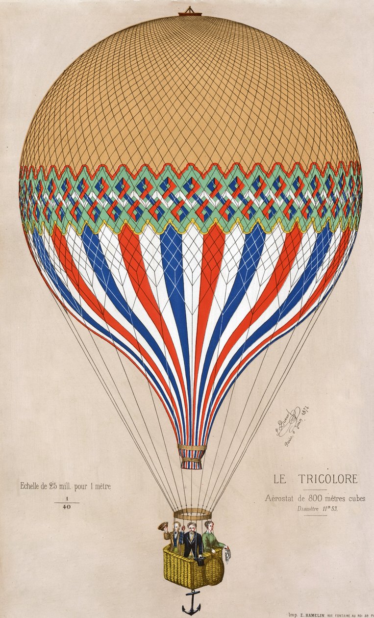 Le Tricolore, yayın. 1874 (renkli taş) by French School