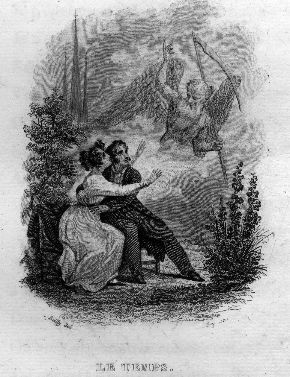Le temps Chanson de Beranger, Fransız şair ve söz yazarı Pierre Jean de Beranger (1780-1857) tarafından “Oeuvres completes” (1834) içinde. by French School