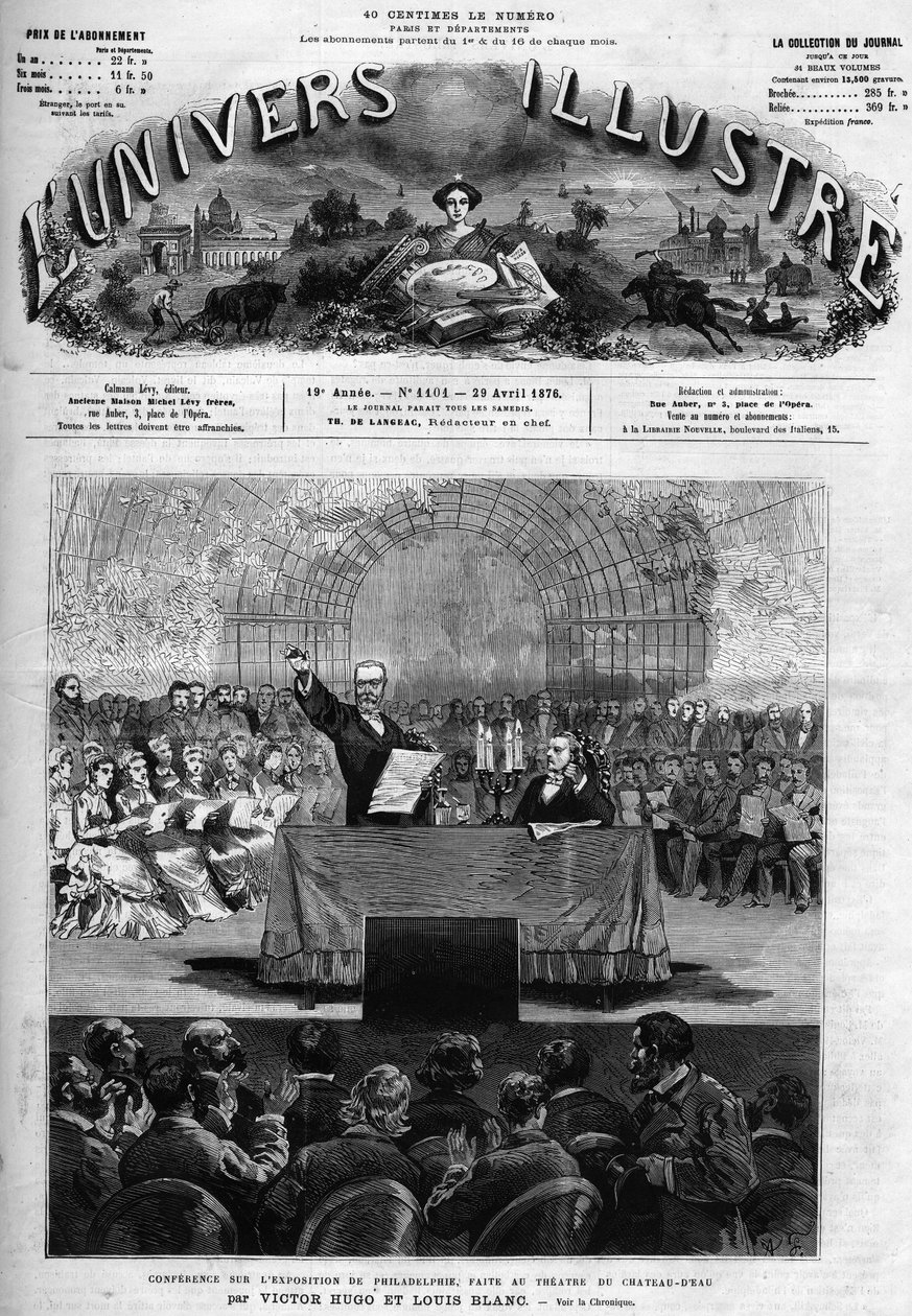 Victor Hugo (1802-1885) ve Louis Blanc (1811-1882) tarafından Theater du Chateau d