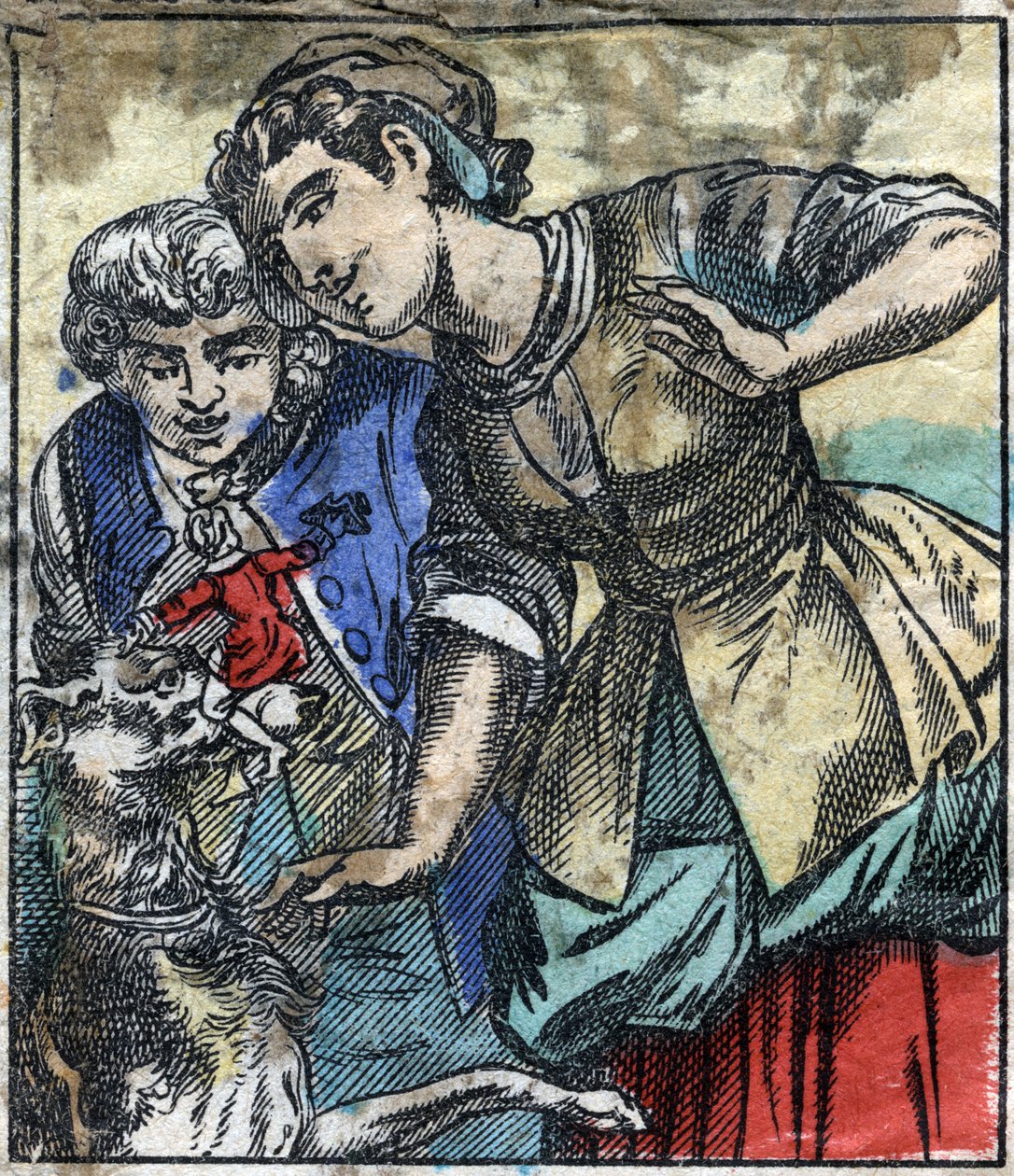 Brobdingnag devlerinin ülkesinde Lemuel Gulliver. Jonathan Swift (1667-1745) tarafından “” Gulliver