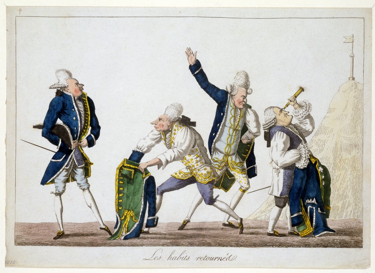 Geri Dönen Alışkanlıklar, c.1815 (el boyaması gravür) by French School