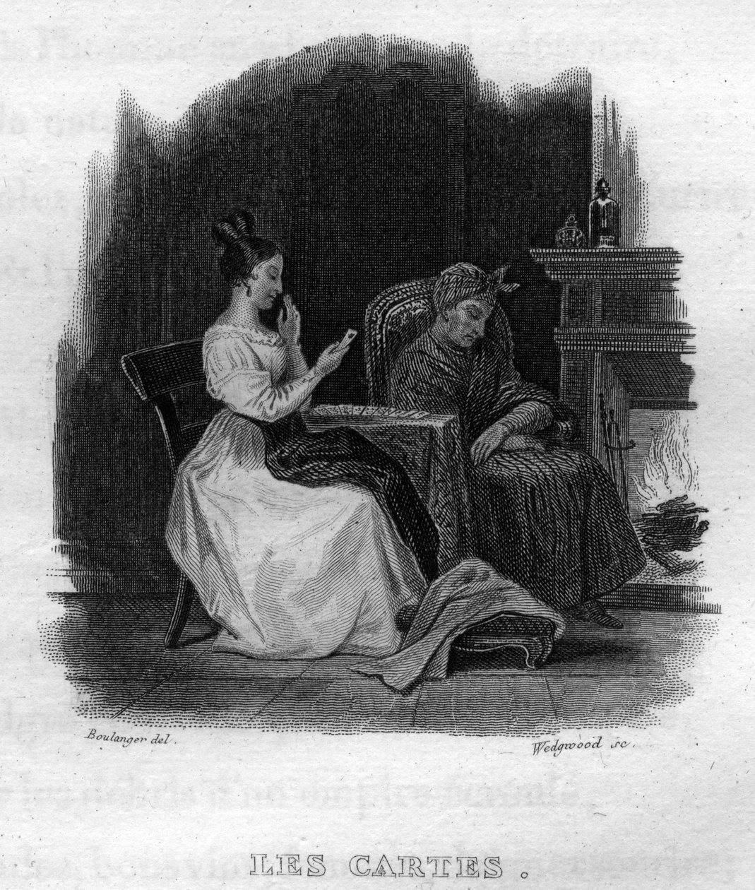 Fransız şair ve söz yazarı Pierre Jean de Beranger (1780-1857) tarafından yazılan “Oeuvres Completes” (1834) eserindeki Chanson de Beranger kartları. by French School