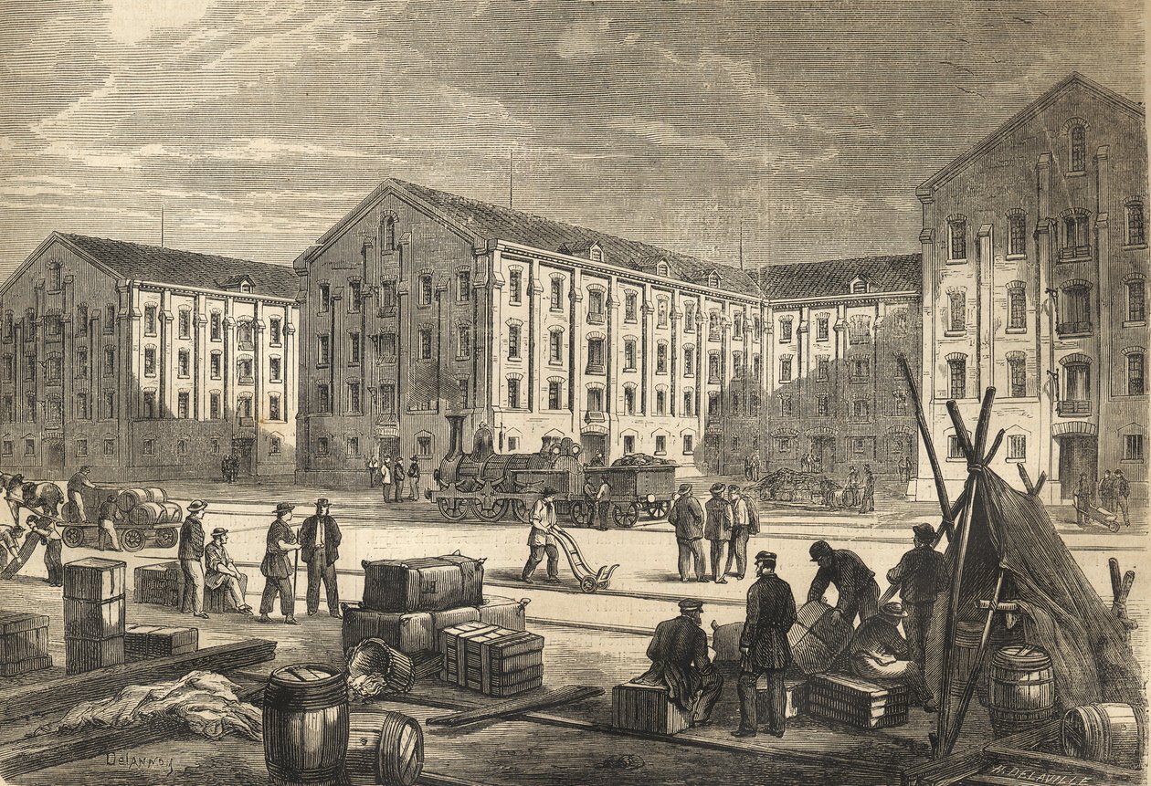 Les docks de Rouen en 1866 - 1866