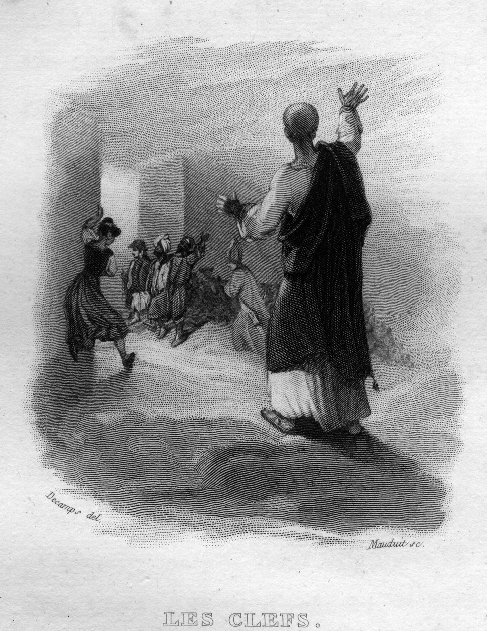 Fransız şair ve söz yazarı Pierre Jean de Beranger (1780-1857) tarafından "" Oeuvres tamamlıyor" (1834) adlı eserinde Les Keys Chanson de Beranger. by French School