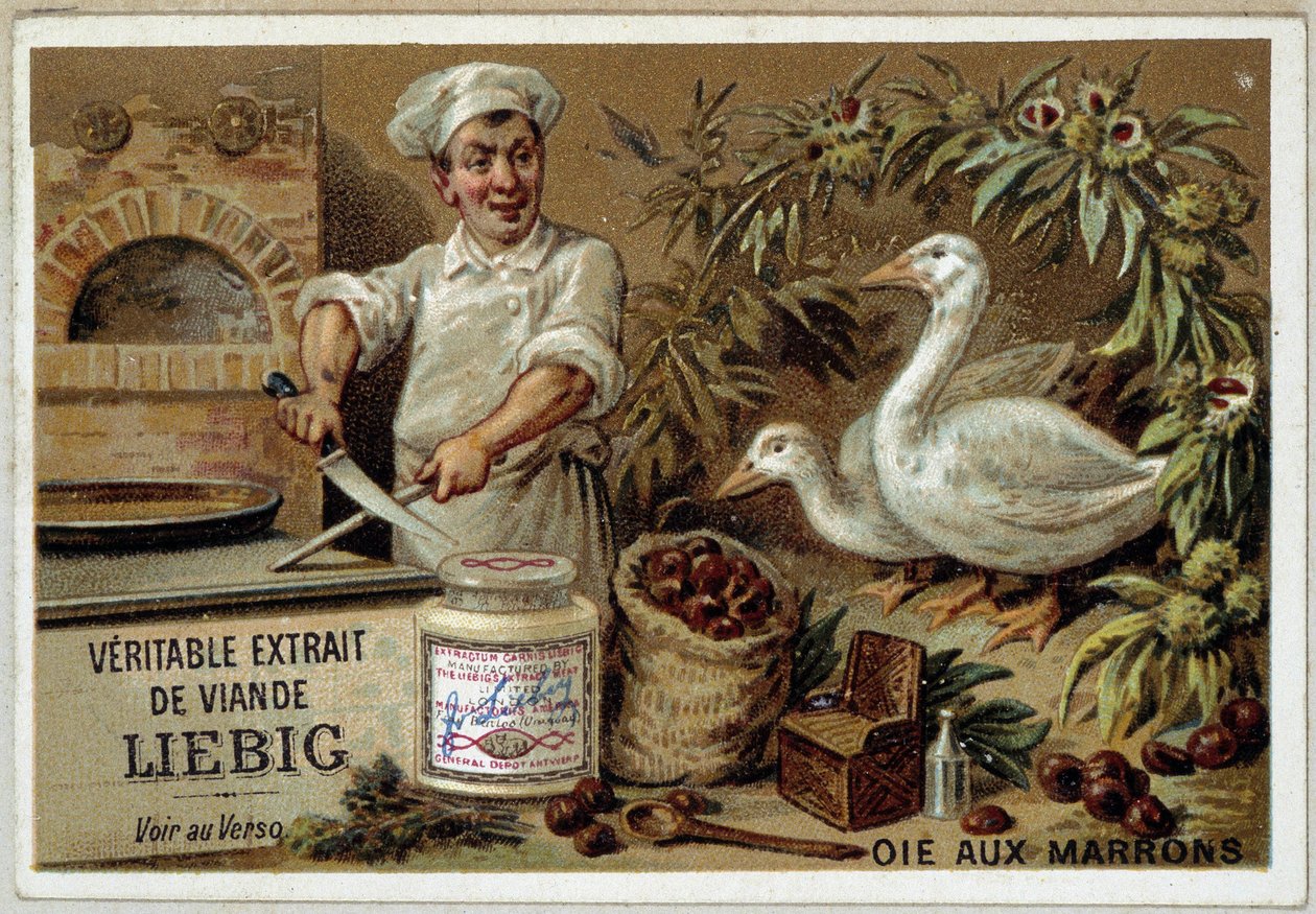 Liébig tarifleri: kestaneli kaz - kromo. Liébig by French School