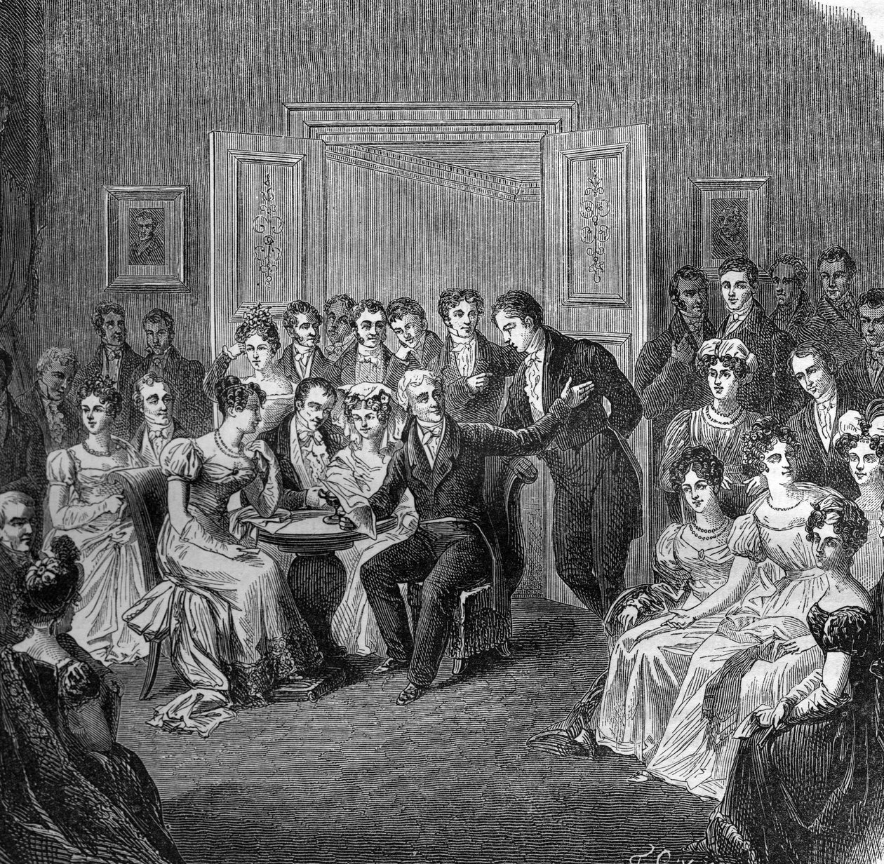 19. yüzyılda edebiyat salonu: Francois Auguste Parceval de Grandmaison (Parceval Grandmaison, Parceval-Grandmaison) (1759-1834) 1824