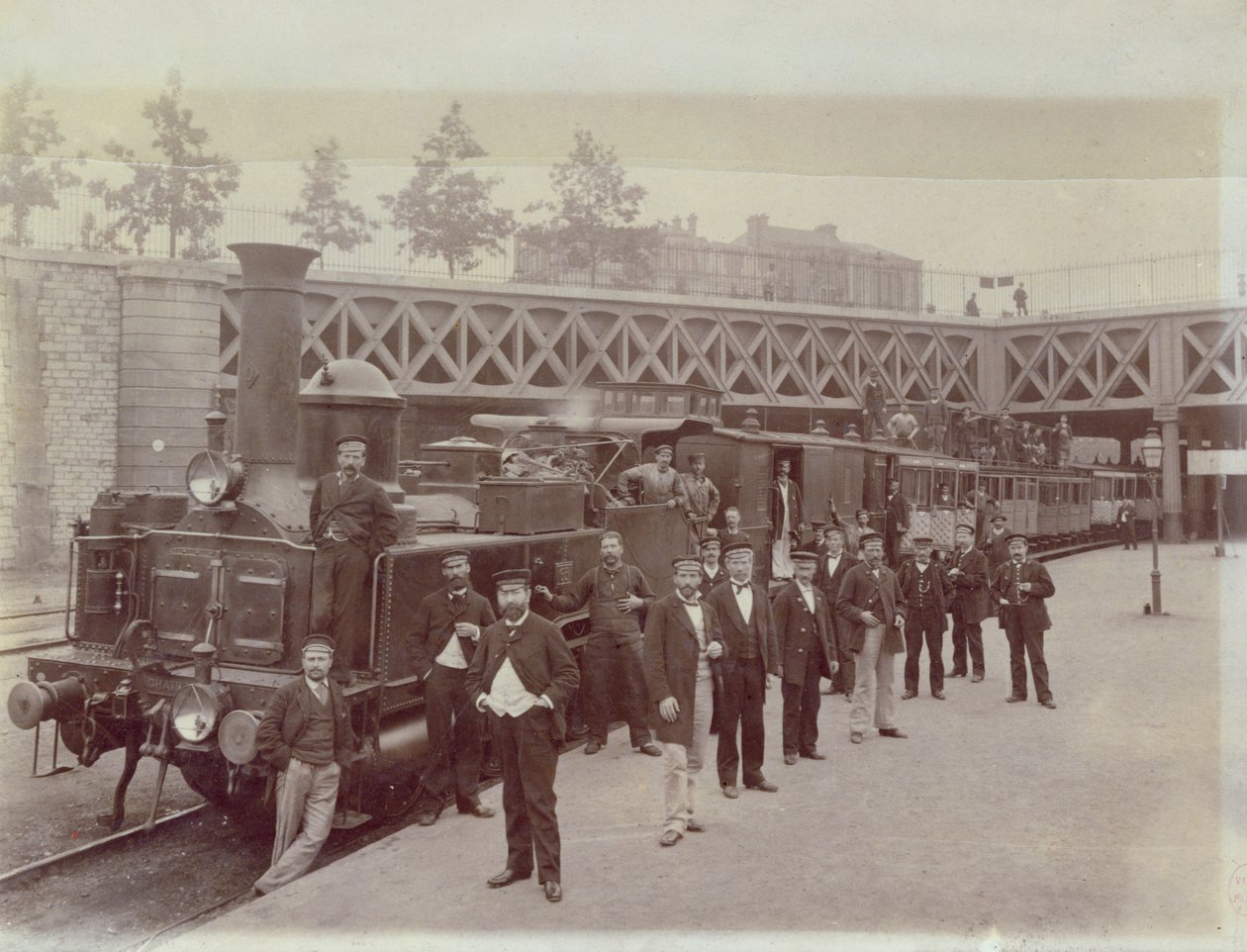 CAIL lokomotifi, 1866-67 yılları arasında inşa edilmiş, Pont de Courcelles, Paris, 1867 dolayları by French School