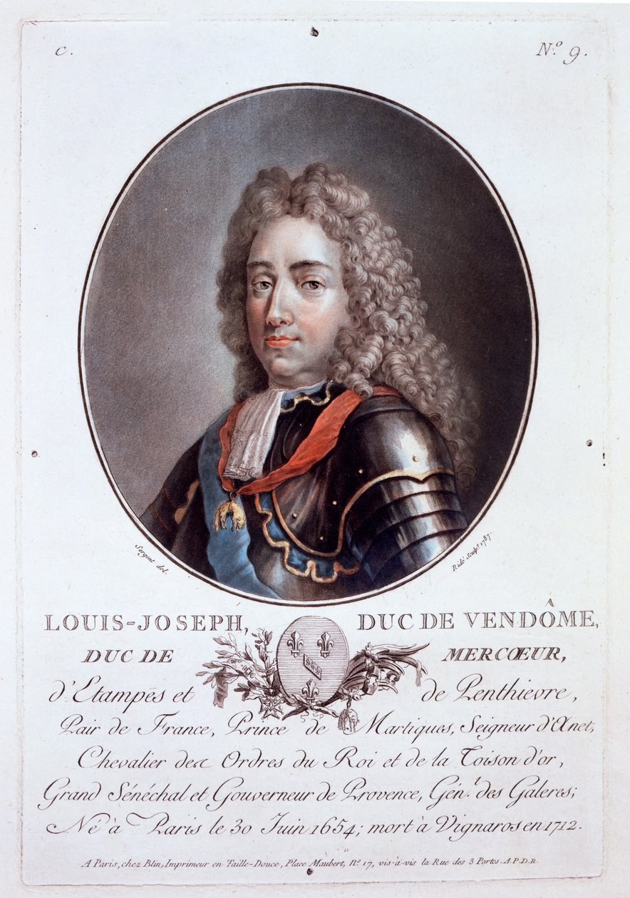 Louis-Joseph, Duc de Vendome, Büyük adamların, şanlı kadınların ve Fransa