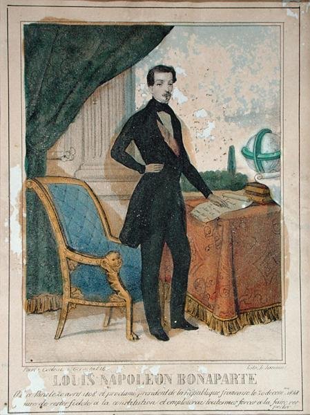 Jannin tarafından oyulmuş Louis-Napoleon Bonaparte (1808-73), c.1849 (lito) by French School