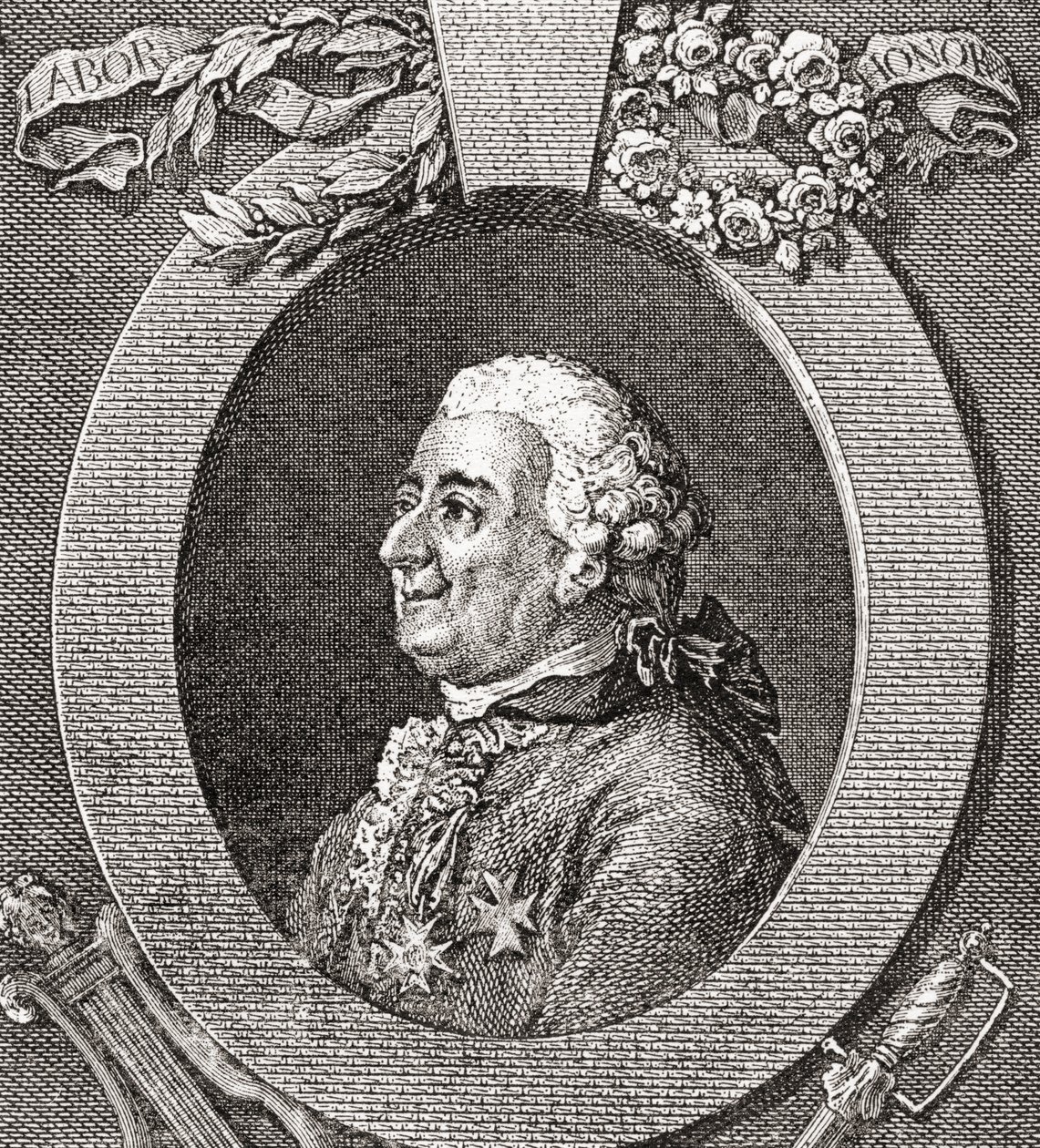 Louis-Élisabeth de la Vergne, comte de Tressan, 1705- 1783. French soldier, physician, scientist, medievalist and writer. From Les Heures Libres published 1908. by French School