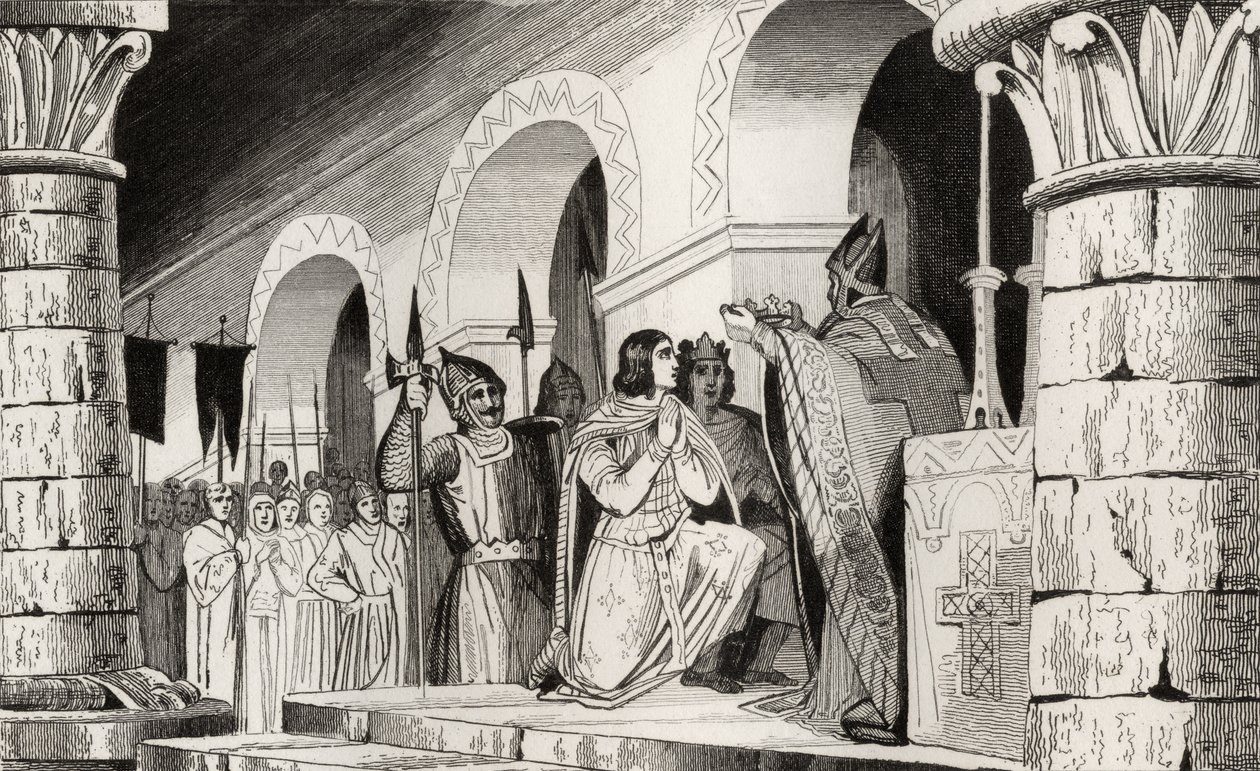 Louis (863-82) ve Carloman (865-84) birlikte taç giydiler, Colart tarafından yayınlanan 