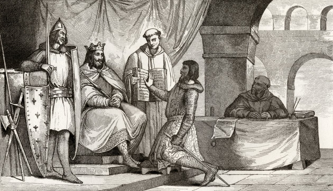 II. Louis (848-79) Kekeme, bir soyludan bağlılık yemini alır, Colart