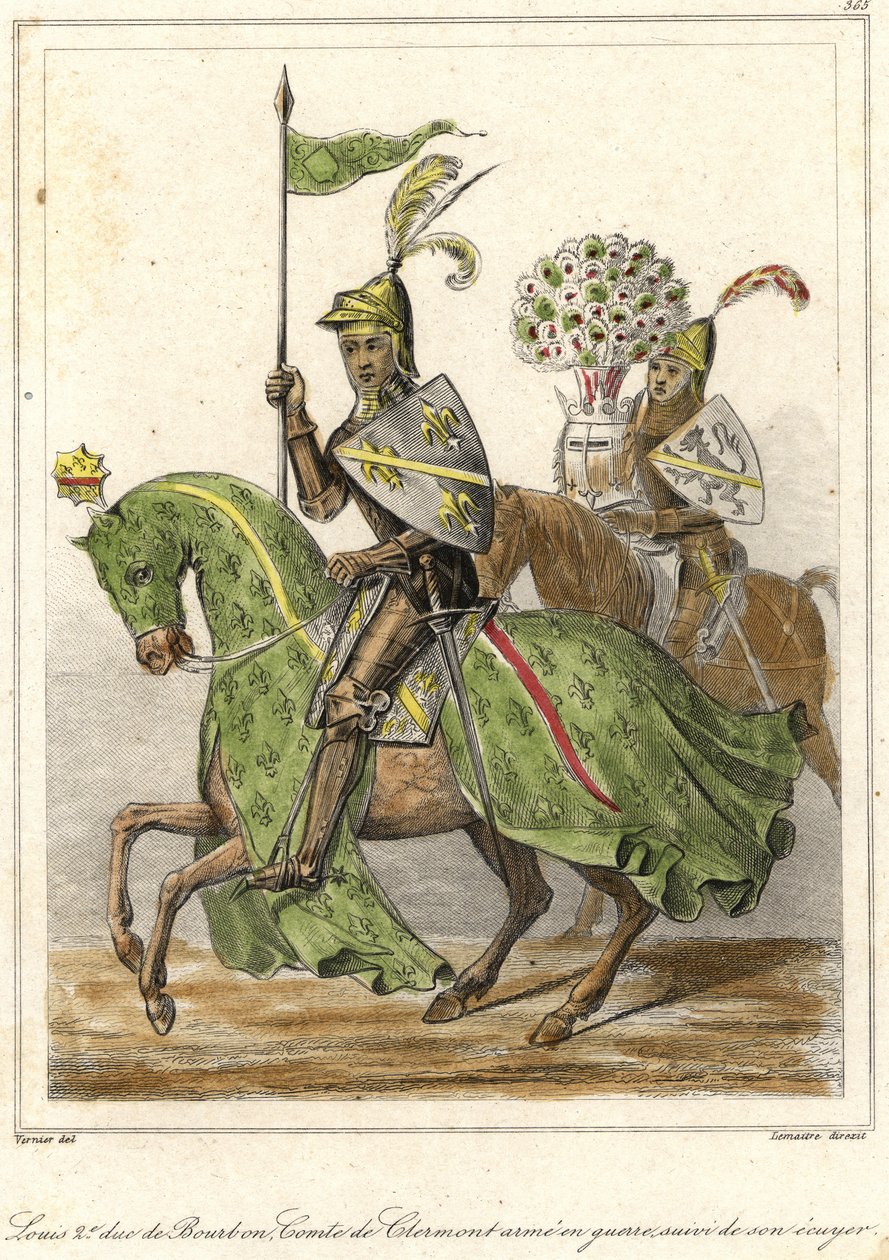 Louis II, iyi olarak adlandırılan (1337 - 1410), Bourbon Dükü (1356), Clermont Kontu. by French School