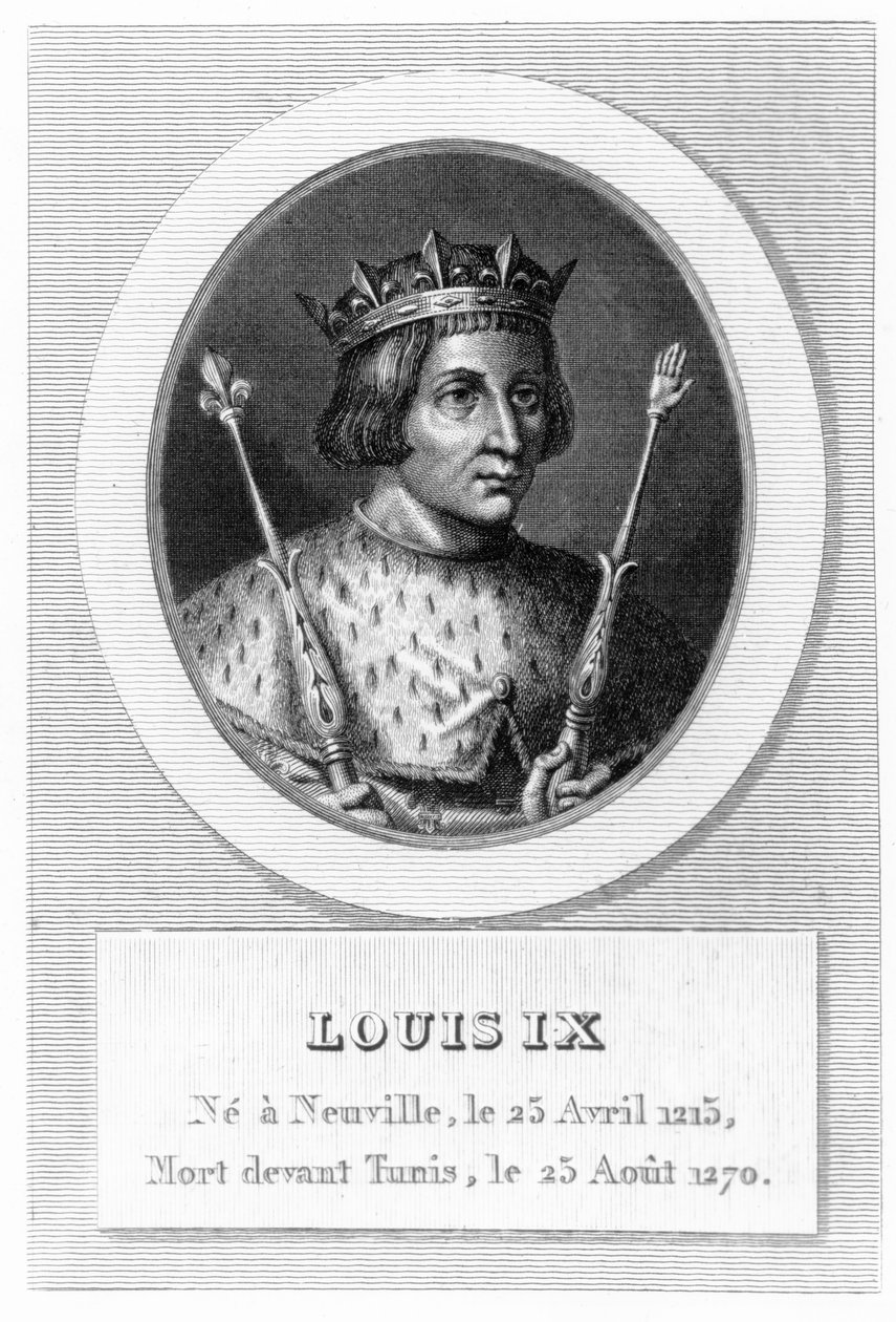 Louis IX (Saint-Louis) (gravür) by French School