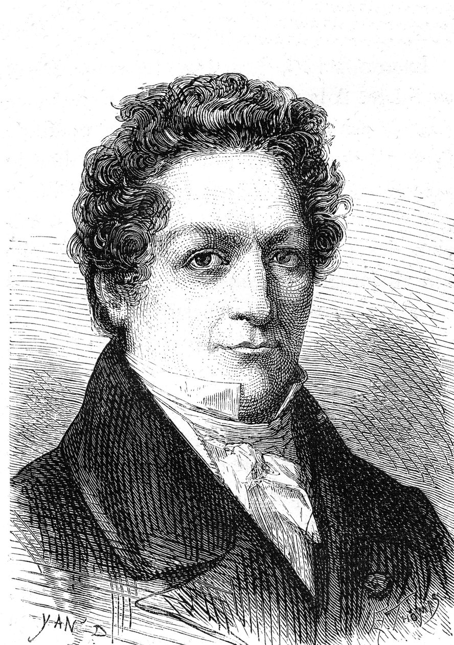 Fransız kimyager Louis Jacques Thenard (1777-1857), bor ve oksijenli suyu keşfetti. Gravür 1867 by French School