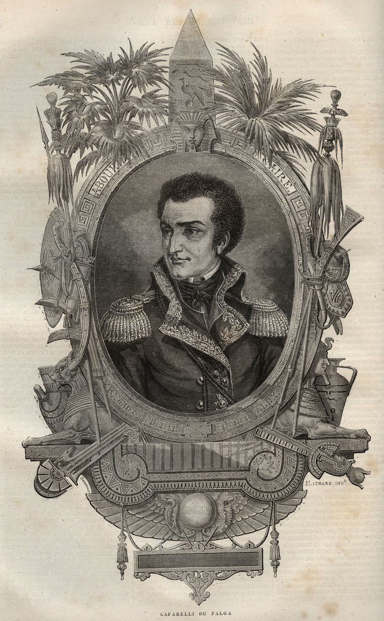 Louis Marie Maximilien de Caffarelli du Falga (1756-1799) Fransız Devrimi sırasında Fransız general - - Maurice La Charest tarafından Yeni Ulusal Ansiklopedide Gravür - 1870 - by French School
