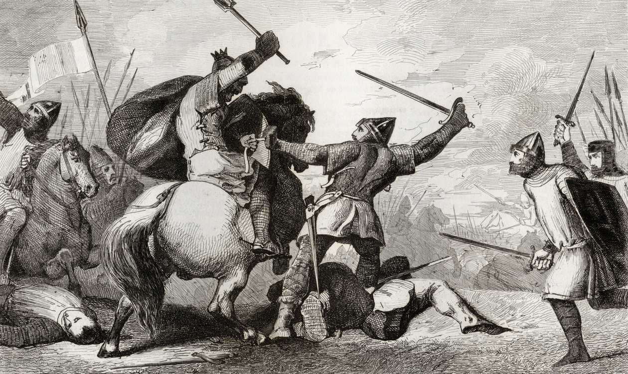 Louis VI (1081-1137) Büyük, Brenneville savaşında İngilizlerle savaşır, Colart tarafından yayınlanan 