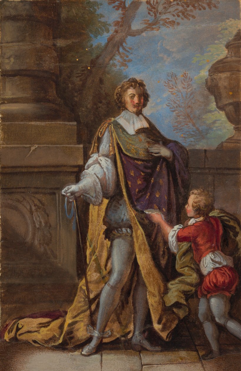 Louis XIII ve bir Sayfa by French School