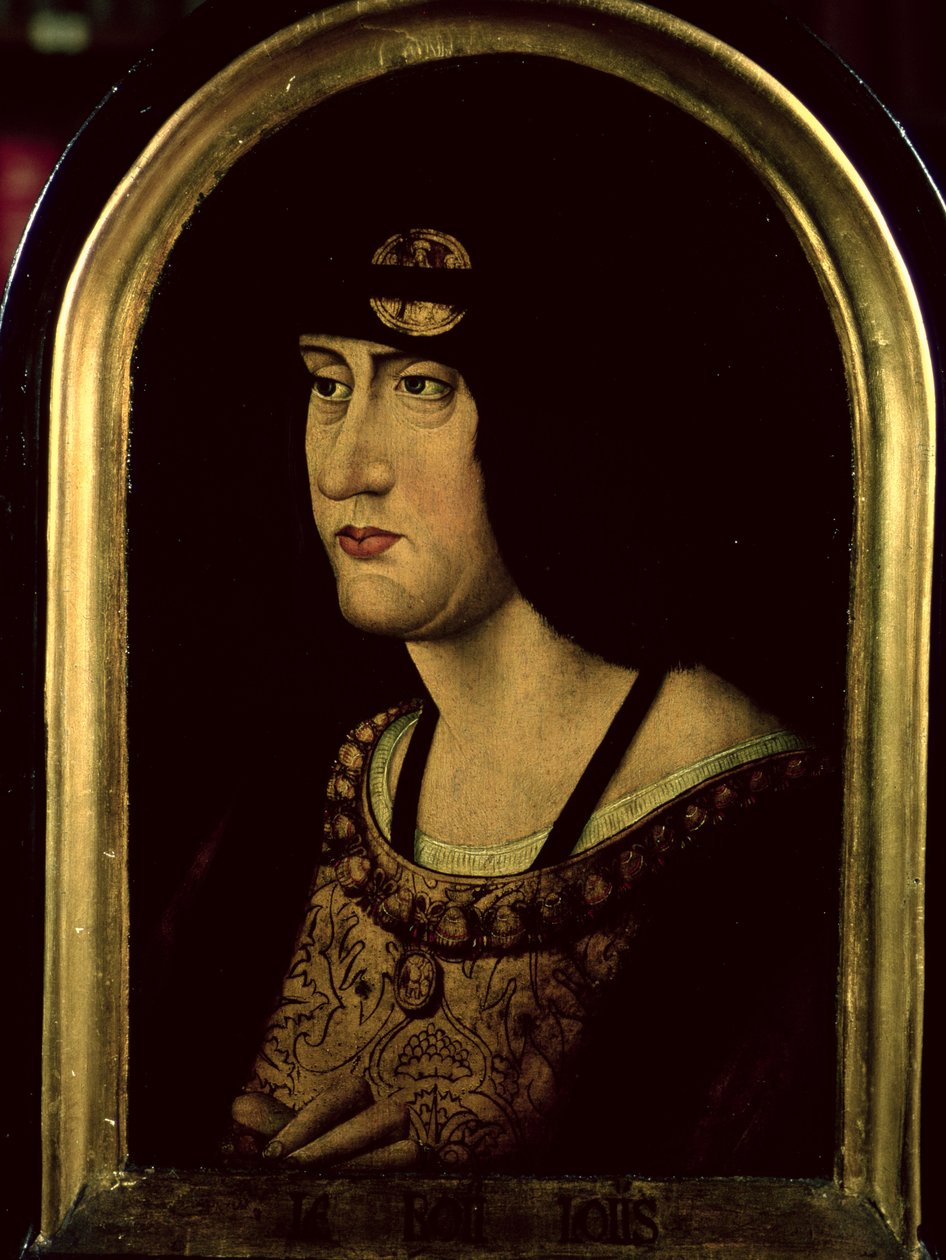 Louis XII (1462-1515) c.1520 (panelde yağ) by French School